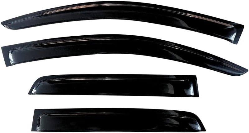 KPY Window Visor Compatible with Toyota Camry 1997-2001, Rain Guard Side Window Vent Deflectors Tape-On Style, 1997 1998 1999 2000 2001, Black - Image 1
